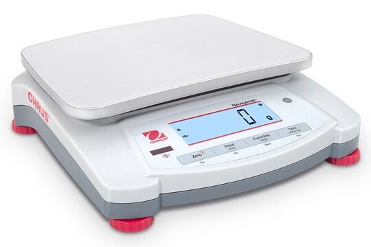 Ohaus&#174; Navigator&#174; Portable Balance Model NVT6400M, weighing capacity 6400&#160;g, resolution: 2&#160;g, AC/DC input 230 V, universal plug set