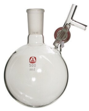 Aldrich&#174; round-bottom storage flask with stopcock-equipped septum-inlet capacity 250&#160;mL, with 2 mm PTFE stopcock, joint: ST/NS 29/32