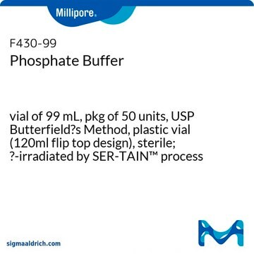 Phosphate Buffer vial of 99&#160;mL, pkg of 50&#160;units, USP Butterfield&#8242;s Method, plastic vial (120ml flip top design), sterile; &#947;-irradiated by SER-TAIN&#8482; process