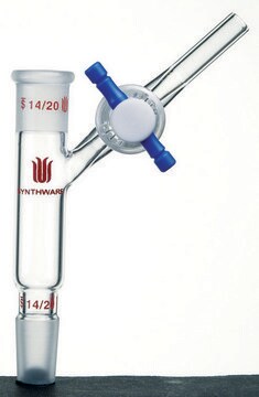 Synthware&#8482; connecting adapter with PTFE stopcock joint: ST/NS 24/40