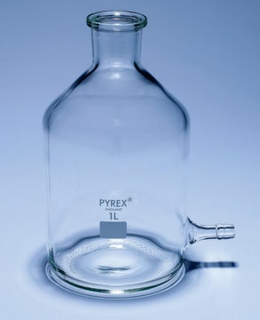 Pyrex&#174; Aspirator bottles with tubing side-arm and unground neck 2000&#160;mL