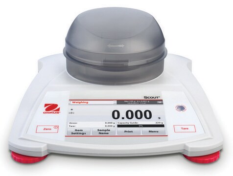 Ohaus&#174; Scout&#174; STX Touchscreen Balance Model STX223, weighing capacity 220&#160;g, resolution: 0.001&#160;g, AC/DC input 120 V AC, US 3-pin plug