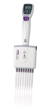 BRAND&#174; Transferpette&#174; multichannel, electronic pipette 8-channel, volume 50—1250&#160;&#956;L, AC/DC input 100&#160;V / 240&#160;V AC, 50—60&#160;Hz, universal plug set