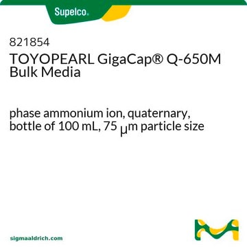 TOYOPEARL GigaCap&#174; Q-650M Bulk Media bottle of 100&#160;mL, phase ammonium ion, quaternary, 75&#160;&#956;m particle size