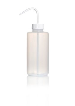 Azlon&nbsp;Square Shoulder Unvented Wash Bottles wide-neck, low-density polyethylene bottle, white polypropylene closure, capacity 1000&#160;mL