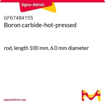 Boron carbide-hot-pressed rod, 6.0&#160;mm diameter, length 100 mm