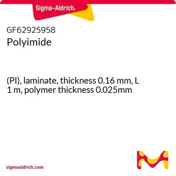 Polyimide (PI), laminate, thickness 0.16&#160;mm, L 1&#160;m, polymer thickness 0.025mm