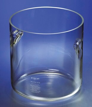 Pyrex&#174; cylindrical jar with recessed handles capacity 27&#160;L