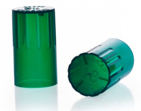 KIMBLE&#174; KIM-KAP&#174; push cap green polypropylene cap, cap diam. (13&#160;mm)