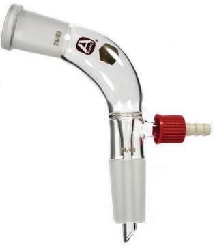 Aldrich&#174; vacuum-distilling adapter with SafetyBarb&#174; hose connector joint: ST/NS 19/22