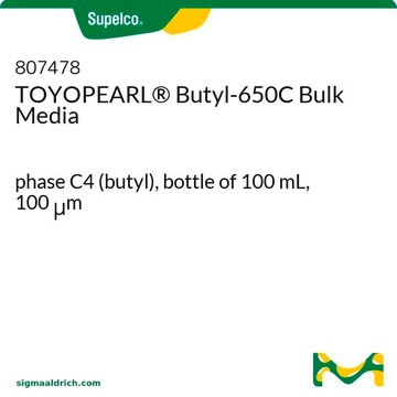 TOYOPEARL&#174; Butyl-650C Bulk Media phase C4 (butyl), bottle of 100&#160;mL, 100&#160;&#956;m