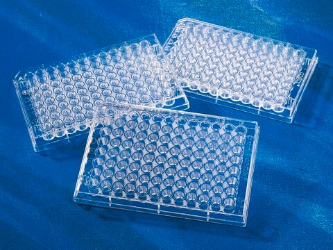 Corning&#174;&nbsp;96 Well Clear Polystyrene Microplate V-bottom clear, polystyrene, bag of 25, non-sterile, lid: no