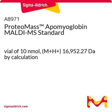 ProteoMass&#8482; Apomyoglobin MALDI-MS Standard vial of 10&#160;nmol, (M+H+) 16,952.27&#160;Da by calculation