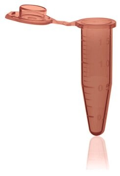 BRAND&#174; microcentrifuge tubes, 1.5mL with lid, polypropylene amber, RCF max 20k G, BIO-CERT&#174; PCR QUALITY, 500EA