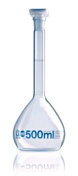 BRAND&#174; BLAUBRAND&#174; volumetric flasks, PP stopper, ISO class A, volume 5&#160;mL, flask joint: ST/NS 10/19, Boro3.3