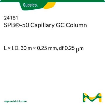 SPB&#174;-50 Capillary GC Column L × I.D. 30&#160;m × 0.25&#160;mm, df 0.25&#160;&#956;m