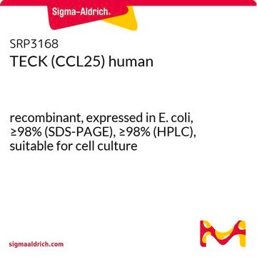 TECK (CCL25) human recombinant, expressed in E. coli, &#8805;98% (SDS-PAGE), &#8805;98% (HPLC), suitable for cell culture