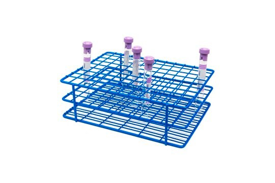 Coated Wire Tube Rack to hold, 108 x 13-16 mm tubes, blue