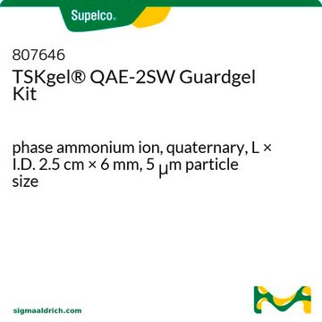 TSKgel&#174; QAE-2SW Guardgel Kit phase ammonium ion, quaternary, L × I.D. 2.5&#160;cm × 6&#160;mm, 5&#160;&#956;m particle size