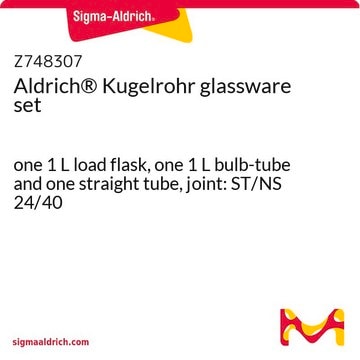 Aldrich&#174; Kugelrohr glassware set one 1 L load flask, one 1 L bulb-tube and one straight tube, joint: ST/NS 24/40