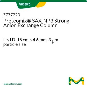 Proteomix&#174; SAX-NP3 Strong Anion Exchange Column L × I.D. 15&#160;cm × 4.6&#160;mm, 3&#160;&#956;m particle size