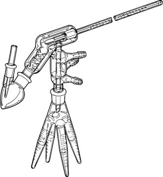 Ace jacketed short-path distillation apparatus Still body, with Vigreux indents