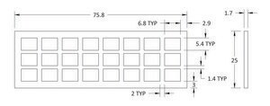 Grace Bio-Labs silicone gasket for ProPlate&#174; microarray system fits 24 wells, size 7&#160;mm × 5.8&#160;mm