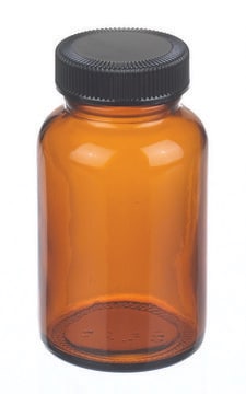 Wheaton wide-mouth bottle wide-mouth amber soda-lime glass bottle, capacity (125&#160;mL), PE liner