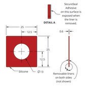 Grace Bio-Labs Press-To-Seal silicone isolator, PSA one side wells, 1 (Round, 13mm diameter, 0.6mm depth), (Adhesive on one side)