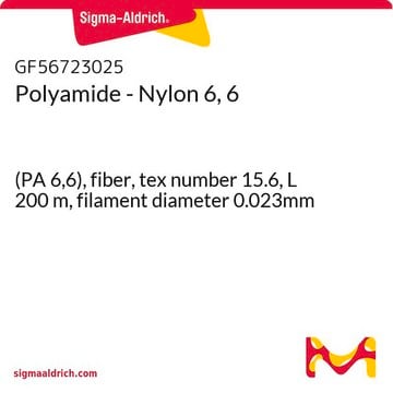 Polyamide - Nylon 6, 6 (PA 6,6), fiber, tex number 15.6, L 200&#160;m, filament diameter 0.023mm