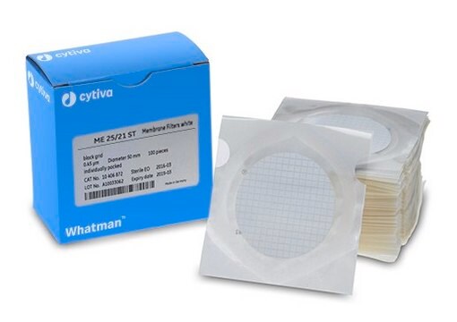 Whatman&#174; mixed cellulose ester membrane filters gridded black, pore size 0.45&#160;&#956;m, diam. 47&#160;mm, sterile