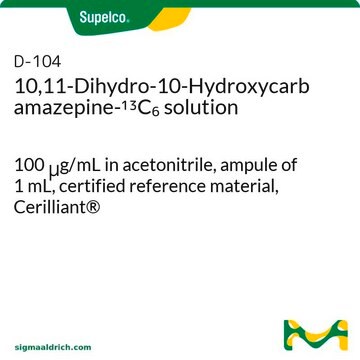 10,11-Dihydro-10-Hydroxycarbamazepine-13C6 solution 100&#160;&#956;g/mL in acetonitrile, ampule of 1&#160;mL, certified reference material, Cerilliant&#174;