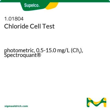 Chloride Cell Test photometric, 0.5-15.0&#160;mg/L (Cl-), Spectroquant&#174;