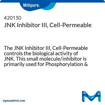 JNK Inhibitor III, Cell-Permeable The JNK Inhibitor III, Cell-Permeable controls the biological activity of JNK. This small molecule/inhibitor is primarily used for Phosphorylation &amp; Dephosphorylation applications.