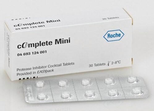 cOmplete&#8482;, Mini Protease Inhibitor Cocktail Tablets provided in EASYpacks