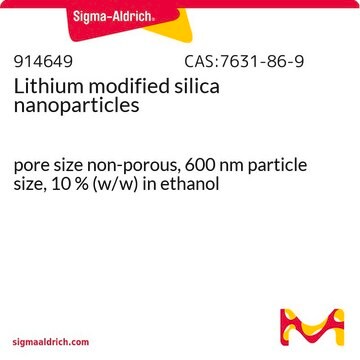 Lithium modified silica nanoparticles pore size non-porous, 600&#160;nm particle size, 10&#160;% (w/w) in ethanol