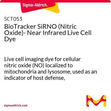 BioTracker SiRNO (Nitric Oxide)- Near Infrared Live Cell Dye Live cell imaging dye for cellular nitric oxide (NO) localized to mitochondria and lysosome, used as an indicator of host defense, homeostasis and developmental functions.