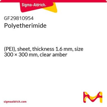 Polyetherimide (PEI), sheet, thickness 1.6&#160;mm, size 300 × 300&#160;mm, clear amber