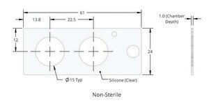 Grace Bio-Labs reusable CultureWell&#8482; gaskets wells, 2, well diam. × depth 15&#160;mm × 1&#160;mm, well capacity (250-400&#160;&#956;L)