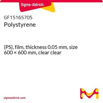 Polystyrene (PS), film, thickness 0.05&#160;mm, size 600 × 600&#160;mm, clear clear