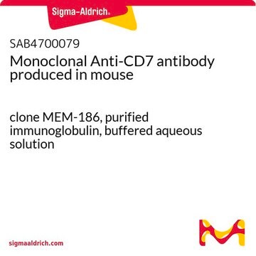 Monoclonal Anti-CD7 antibody produced in mouse clone MEM-186, purified immunoglobulin, buffered aqueous solution