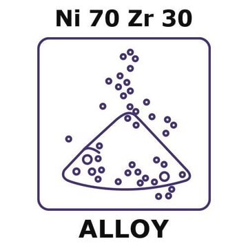 Nickel-zirconium alloy, Ni70Zr30 powder, 150micron max. particle size, alloy pre-cursor, 100g