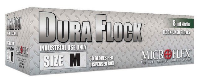 Microflex&#174; Dura Flock&#174; nitrile gloves size S