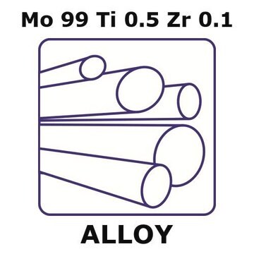 Molybdenum high temperature alloy tzm, Mo99Ti0.5Zr0.1 rod, 200mm x 5.0mm diameter