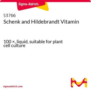 Schenk and Hildebrandt Vitamin 100&#160;×, liquid, suitable for plant cell culture