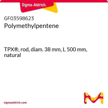 Polymethylpentene TPX&#174;, rod, diam. 38&#160;mm, L 500&#160;mm, natural