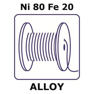 Nickel-iron alloy, Ni80Fe20 0.5m wire, 0.5mm diameter, as drawn