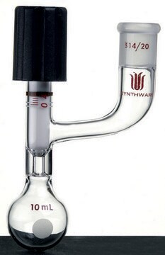 Synthware&#8482; storage flask with standard taper side arm capacity 500&#160;mL, joint: ST/NS 24/40, valve size 0-4&#160;mm