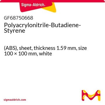 Polyacrylonitrile-Butadiene-Styrene (ABS), sheet, thickness 1.59&#160;mm, size 100 × 100&#160;mm, white