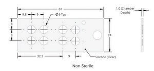 Grace Bio-Labs reusable CultureWell&#8482; gaskets wells, 8, well diam. × depth 6&#160;mm × 1&#160;mm, well capacity (15-30&#160;&#956;L)